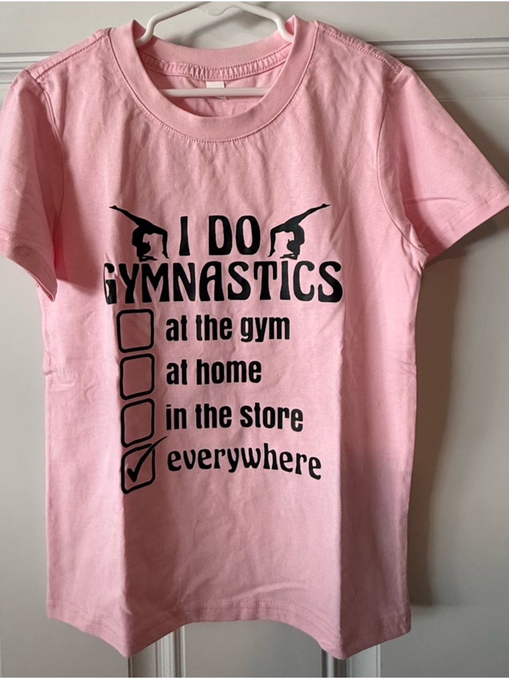 Pink "I Do Gymnastics" Graphic Tee